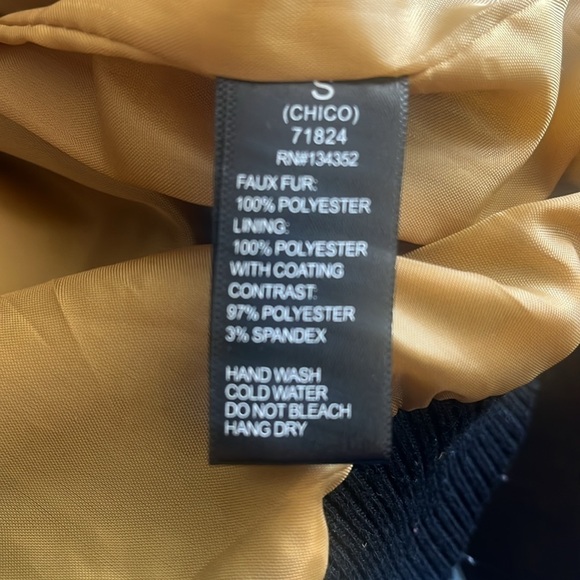 AMBIANCE outerwear- half zip faux fur pull over sweater size small - Picture 6 of 6